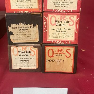 Vintage Word Rolls For Player Piano