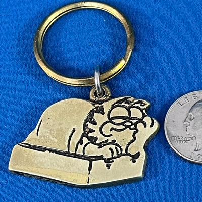GOLDTONE â€œGARFIELDâ€ PENDANT KEY CHAIN