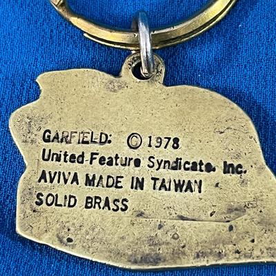 GOLDTONE â€œGARFIELDâ€ PENDANT KEY CHAIN