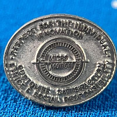 98 COUNT â€œMICRO MOTIONâ€ ORGANIZATION PINS WITH MOTTO