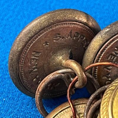 VINTAGE BRASS ANCHOR BUTTONS SET OF 6