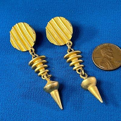 MODERNISTIC DESIGN DANGLES FOR PIERCED EARS