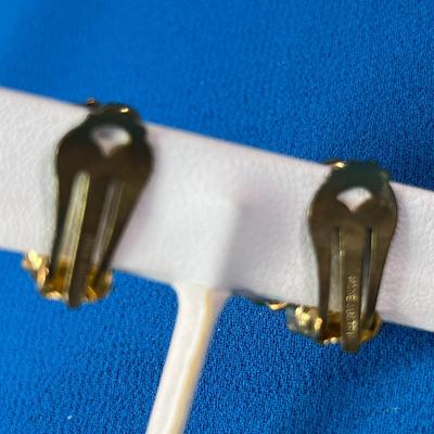 GOLDEN BUTTERSCOTCH PRONG SET RHINESTONE CLUSTER EARRINGS