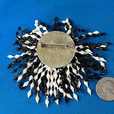 CAN YOU BELIEVE? OVER 4â€ POP-ART SHAGGY BEADED PIN