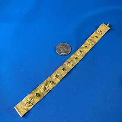 VINTAGE MESH BRACELET STUDDED WITH RHINESTONE EMBELLISHMENTS