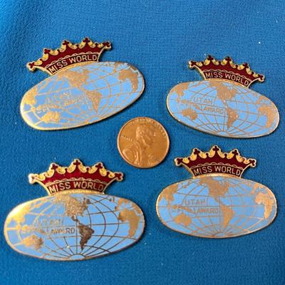 ENAMELED 4 PC. MISS WORLD UTAH AWARDS