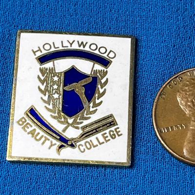 HOLLYWOOD BEAUTY COLLEGE ENAMELED PLANCHET