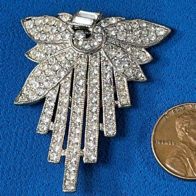 VINTAGE DRESS CLIP EMBEDDED RHINESTONE