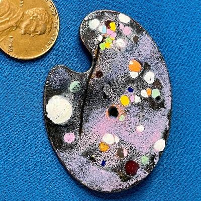 COPPER ENAMELED ARTISTâ€™S PALLET PIN