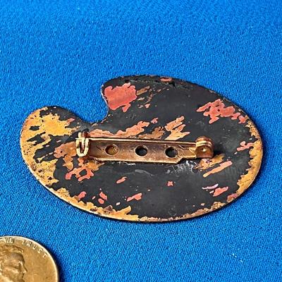 COPPER ENAMELED ARTISTâ€™S PALLET PIN