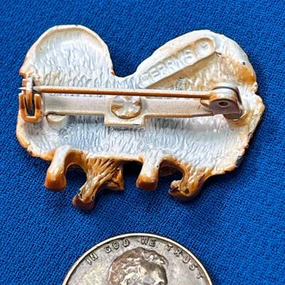 PEKINGESE DOGGIE PIN ENAMELED SIGNED â€œGERRYSâ€