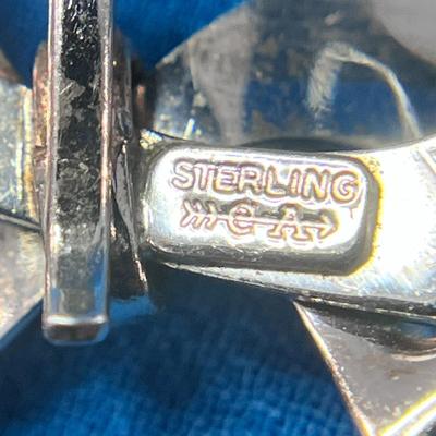 DOUBLE BOW STERLING PIN/PENDANT