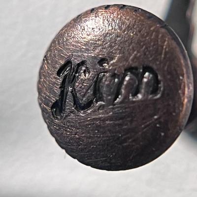 VINTAGE COPPER COMEDY-TRAGEDY EARRINGS