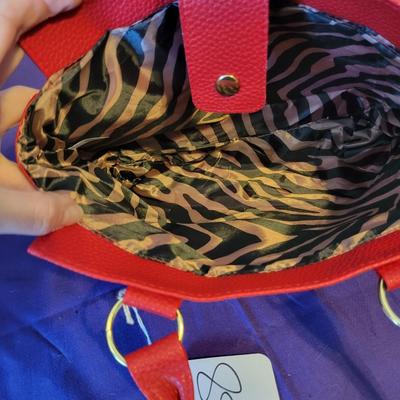 Red and Zebra purse