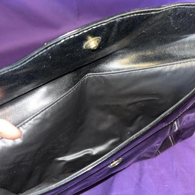 Vintage Black faux envelope purse