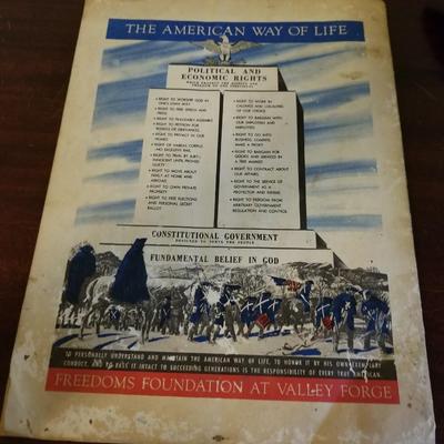 48 Star American Flag & Book