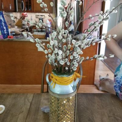 Vase with Artificial Flowers