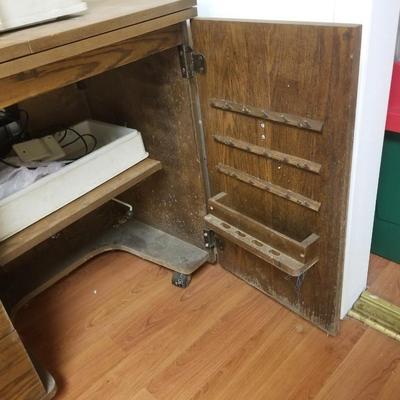 Sewing Cabinet and Machine