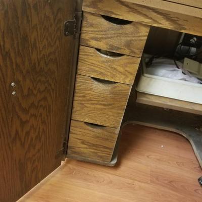Sewing Cabinet and Machine