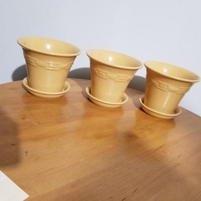 Set of 3 Longaberger Plant Pots