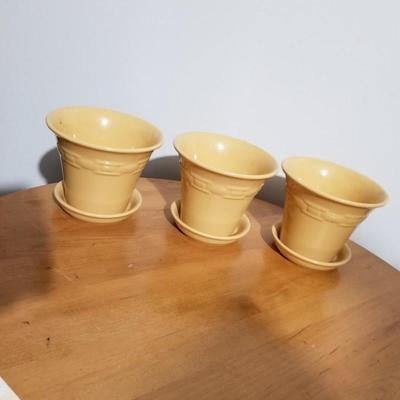 Set of 3 Longaberger Plant Pots