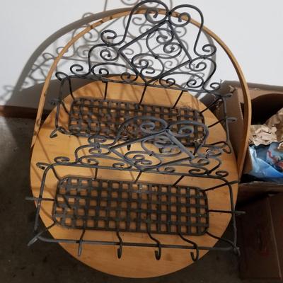 2 Longaberger Cast Iron Planters