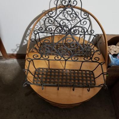 2 Longaberger Cast Iron Planters