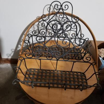 2 Longaberger Cast Iron Planters