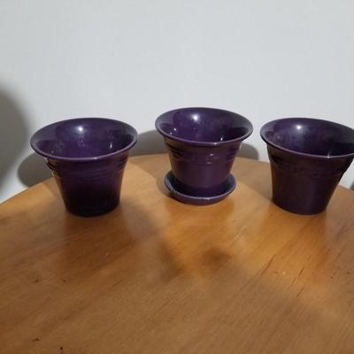 Set of 3 Longaberger Planters
