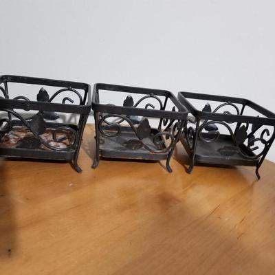 Set of 3 Longaberger Candle Holders