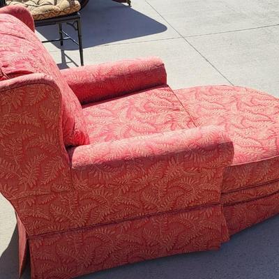 BEAUTIFUL VINTAGE CONOVER UPHOLSTERED LOUNGE CHAIR AND OTTOMAN