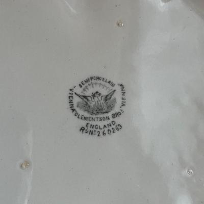 Oval Transferware vegetable bowl