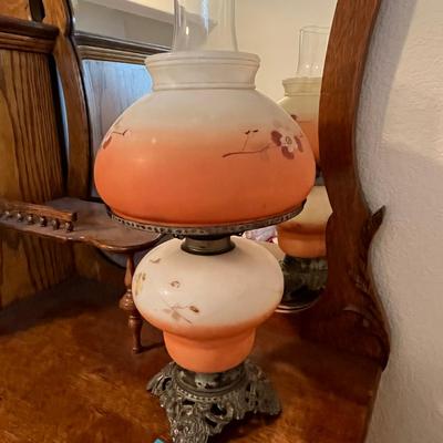 Antique Hand Painted Table Lamp