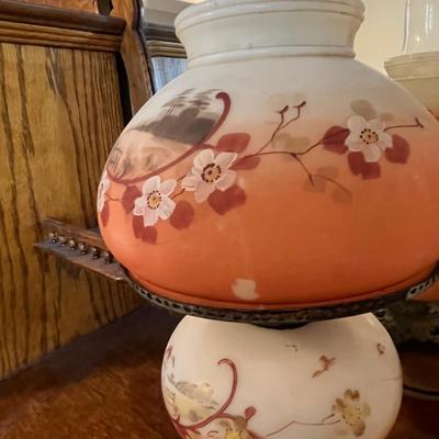 Antique Hand Painted Table Lamp