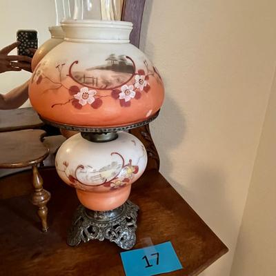 Antique Hand Painted Table Lamp