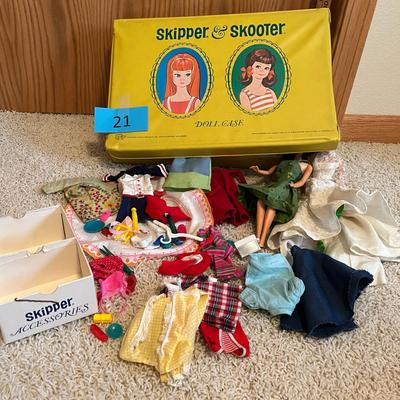 Skipper & Skooter Dolls w/ case