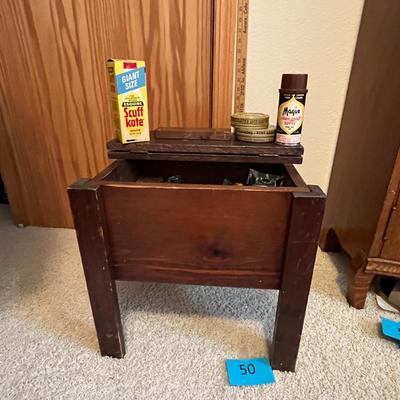 Shoe Shine box with supplies
