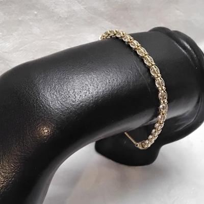 Italian CZ Gold Vermeil Adjustable Bracelet