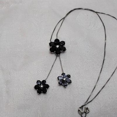 Special Made Vintage Amethyst 925 18" Necklace