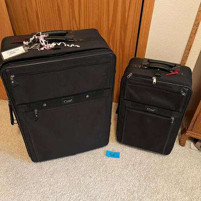 Lot of matching luggage