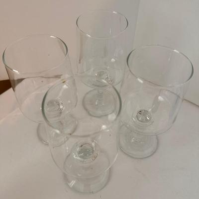 CLEAR GLASS STEMWARE LOT 