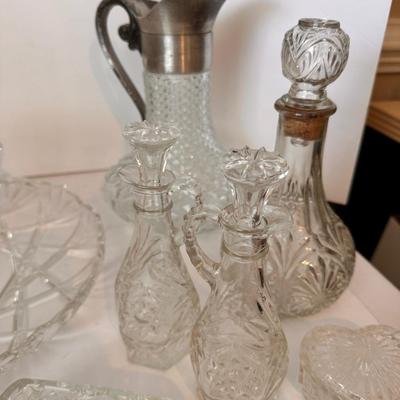 CRYSTAL SERVING DISH LOT 