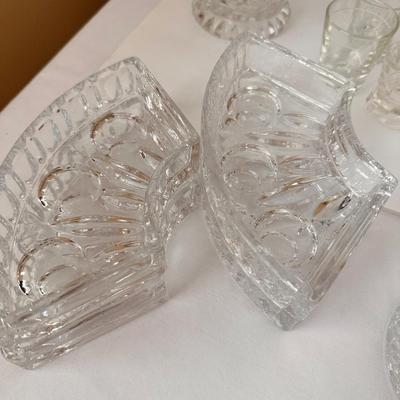 CRYSTAL SERVING DISH LOT 