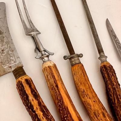 VINTAGE ANTON WINGEN JR. GERMANY CARVING SET 