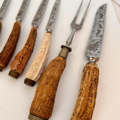 VINTAGE ANTON WINGEN JR. GERMANY CARVING SET 