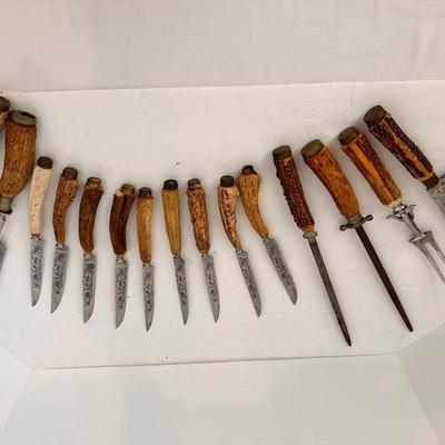 VINTAGE ANTON WINGEN JR. GERMANY CARVING SET 