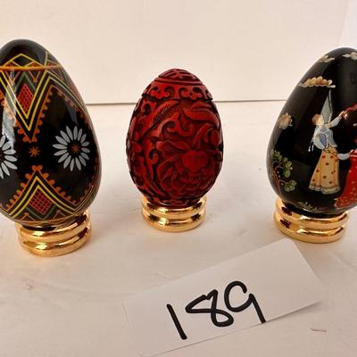 3 PC COLLECTIBLE EGG LOT