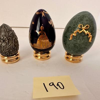 3 PC COLLECTIBLE EGG LOT