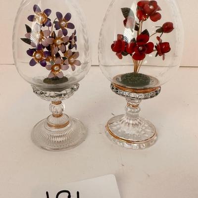 HOUSE OF FABERGE CRYSTAL EGG LOT 