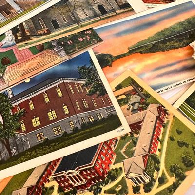 VINTAGE POST CARD, POCKET KNIFE, RAZOR, AND STAMP LOT 